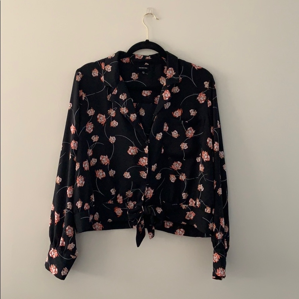 Who What Wear Crop Blouse